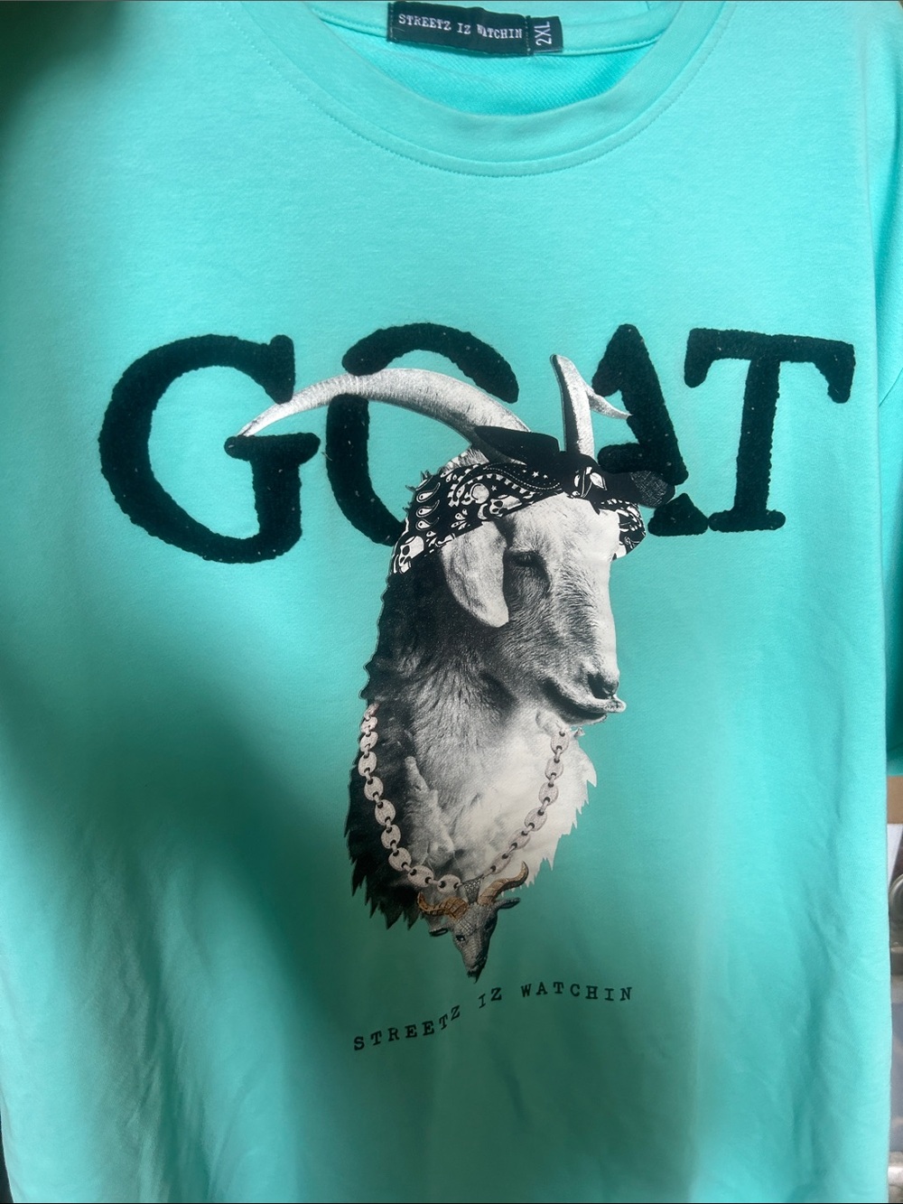 Streetz is watchin GOAT Graphic Tee 2 xl. Euc